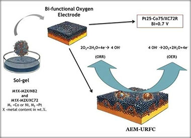 Sol–Gel-Synthesized Pt, Ni and Co-Based Electrocatalyst Effects of the Support Type, Characterization, and Possible Application in AEM-URFC